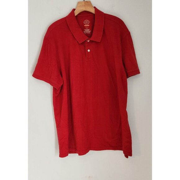St John's Bay Comfort Flex Polo Shirt Classic Fit Golf Red XXL 2XL - Picture 3 of 8